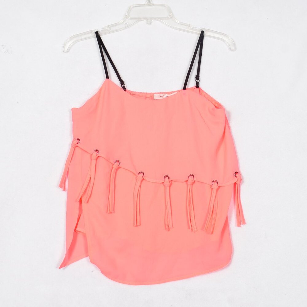 Up To U Women's Blouse Peach Tassels Size Large
